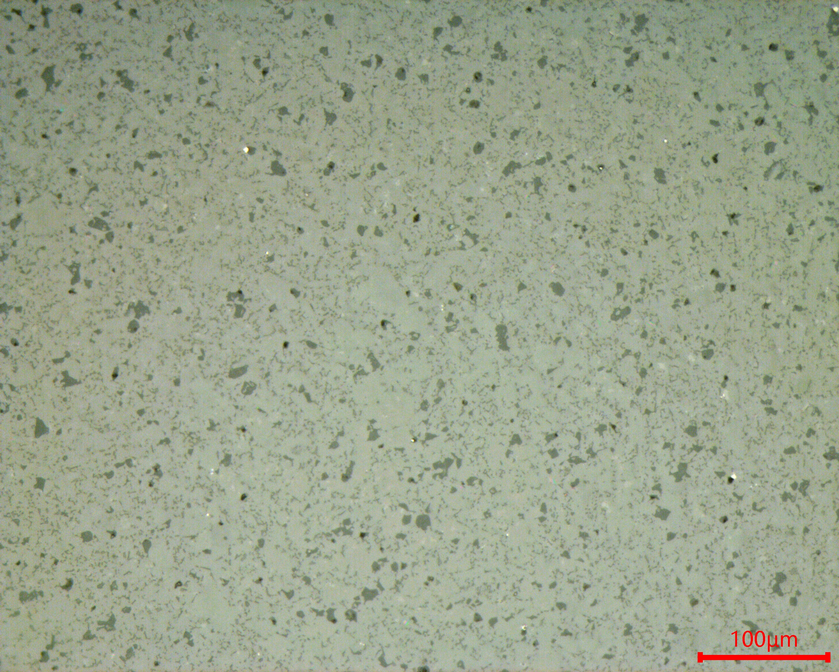 Alumina ceramic fine grinding surface at 100um scale